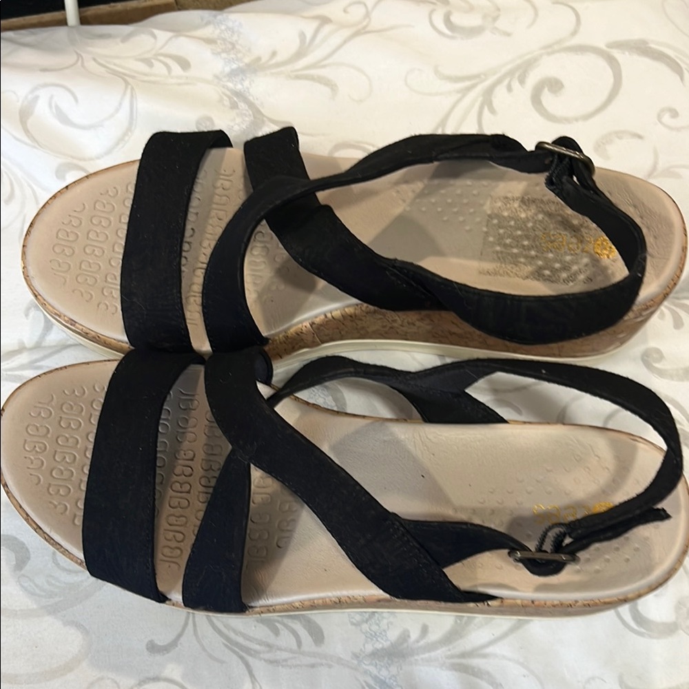 Adia Black Strappy Sandals